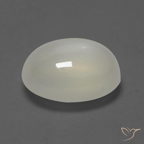 9,17 ctw natürlicher Perlweiss Mondstein, Oval, Transparent