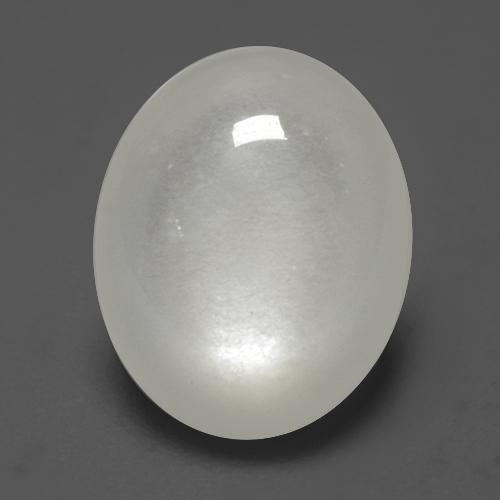 2,43 ctw natürlicher weißer Mondstein, Oval Schliff, Lichtdurchlässig