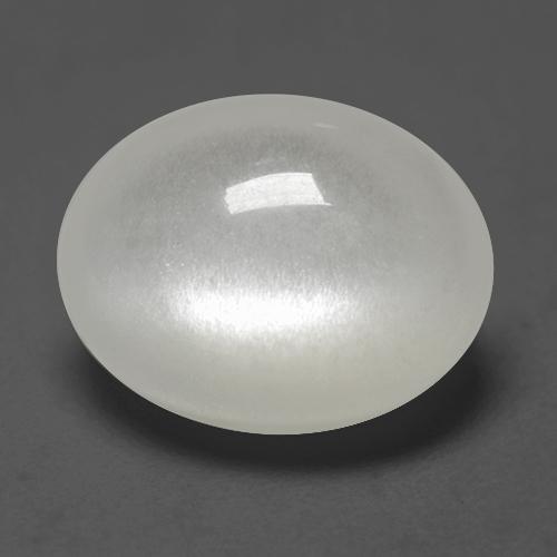 2,43 ctw natürlicher weißer Mondstein, Oval Schliff, Lichtdurchlässig