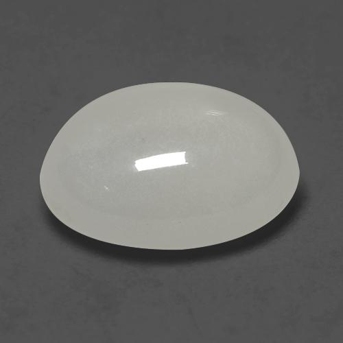 2,43 ctw natürlicher weißer Mondstein, Oval Schliff, Lichtdurchlässig