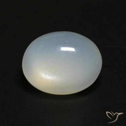 9,17 ctw natürlicher Durchscheinendes Weiß Mondstein, Oval, Transparent