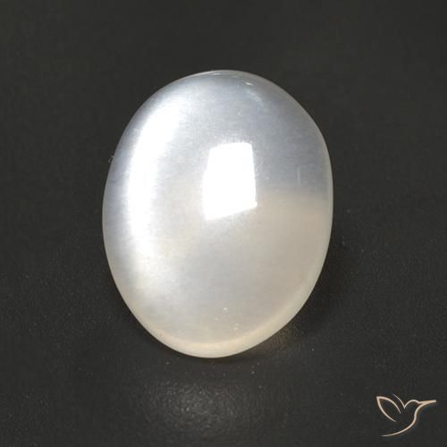 9,17 ctw natürlicher Durchscheinendes Weiß Mondstein, Oval, Transparent
