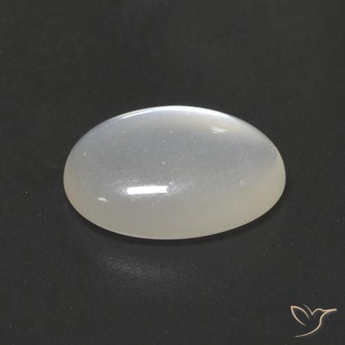 9,17 ctw natürlicher Durchscheinendes Weiß Mondstein, Oval, Transparent
