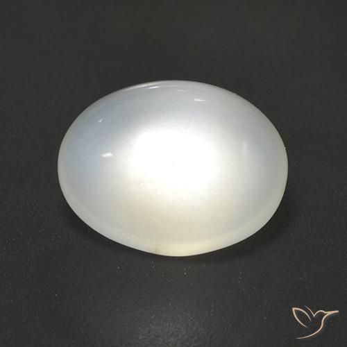 2.59ct Natürlicher Durchscheinendes Weiß Mondstein, Oval, Lichtdurchlässig