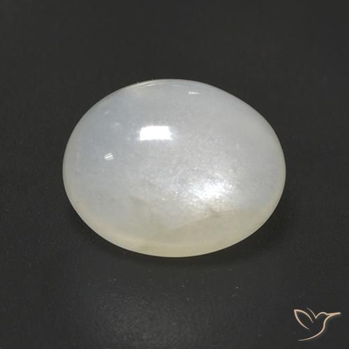 2.51ct Natürlicher Durchscheinendes Weiß Mondstein, Oval, Lichtdurchlässig