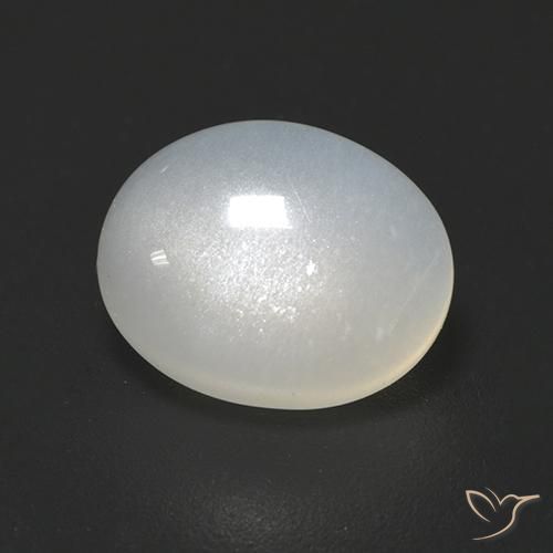 2.32ct Natürlicher Durchscheinendes Weiß Mondstein, Oval, Lichtdurchlässig