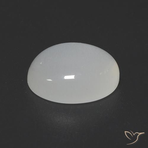 9,17 ctw natürlicher Durchscheinendes Weiß Mondstein, Oval, Lichtdurchlässig