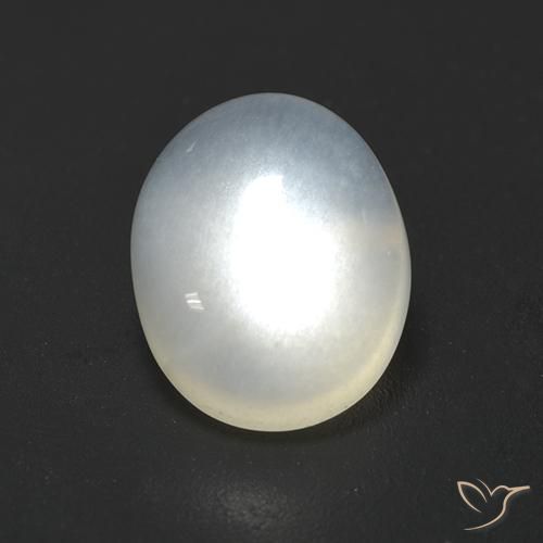 9,17 ctw natürlicher Durchscheinendes Weiß Mondstein, Oval, Transparent