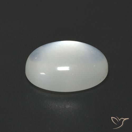 9,17 ctw natürlicher Durchscheinendes Weiß Mondstein, Oval, Transparent