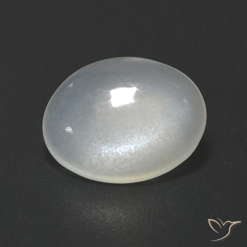 1.70ct Natürlicher Nicht-gerade weiss Mondstein, Oval, Transparent