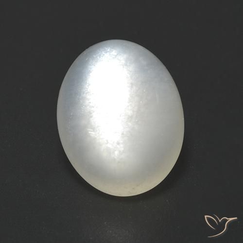 9,17 ctw natürlicher Perlweiss Mondstein, Oval, Lichtdurchlässig