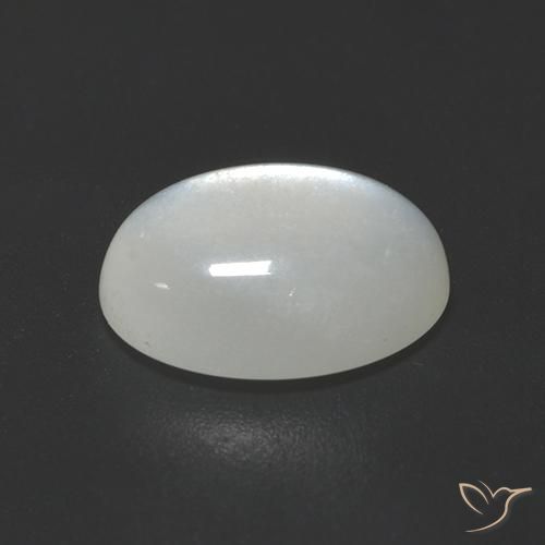 9,17 ctw natürlicher Perlweiss Mondstein, Oval, Lichtdurchlässig