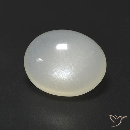 2.36ct Natürlicher Perlweiss Mondstein, Oval, Lichtdurchlässig, Photo A