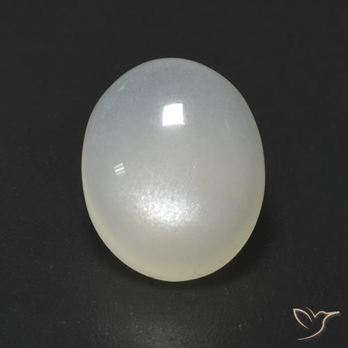 9,17 ctw natürlicher Perlweiss Mondstein, Oval, Lichtdurchlässig