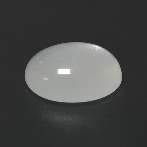 2,85 ctw natürlicher weißer Mondstein, Oval Schliff, Lichtdurchlässig
