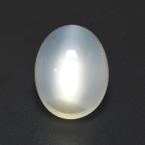 2,01 ctw natürlicher weißer Mondstein, Oval Schliff, Transparent