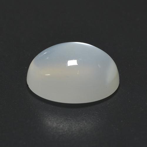2,01 ctw natürlicher weißer Mondstein, Oval Schliff, Transparent