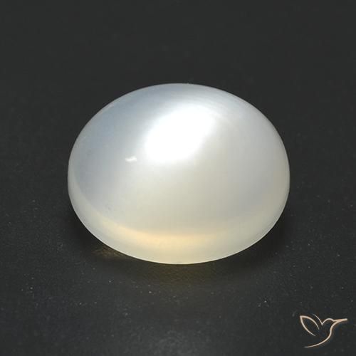 2.51ct Natürlicher Warmweiß Mondstein, Oval, Lichtdurchlässig