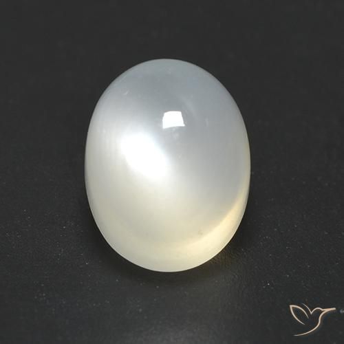9,17 ctw natürlicher Warmweiß Mondstein, Oval, Lichtdurchlässig