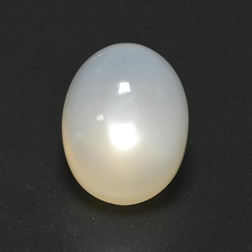 2,19 ctw natürlicher weißer Mondstein, Oval Schliff, Lichtdurchlässig