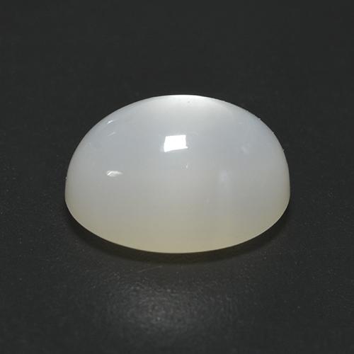 2,19 ctw natürlicher weißer Mondstein, Oval Schliff, Lichtdurchlässig