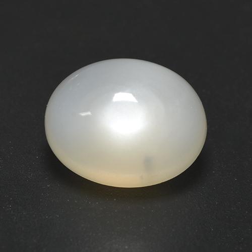 2,19 ctw natürlicher weißer Mondstein, Oval Schliff, Lichtdurchlässig