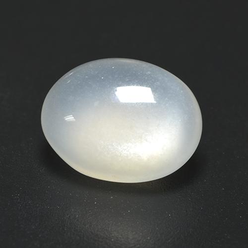 2,25 ctw natürlicher weißer Mondstein, Oval Schliff, Lichtdurchlässig