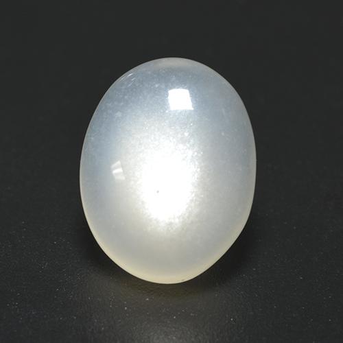 2,25 ctw natürlicher weißer Mondstein, Oval Schliff, Lichtdurchlässig