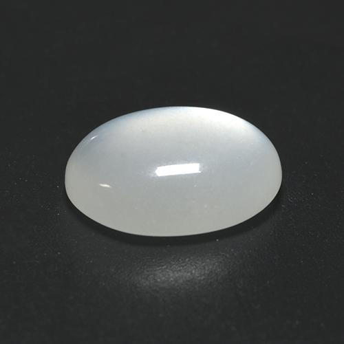 2,25 ctw natürlicher weißer Mondstein, Oval Schliff, Lichtdurchlässig