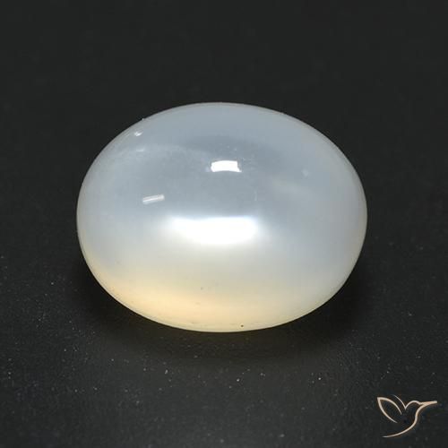 2.40ct Natürlicher Durchscheinendes Weiß Mondstein, Oval, Lichtdurchlässig