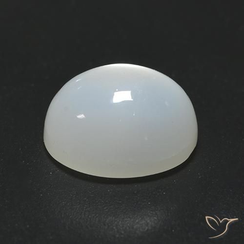 9,17 ctw natürlicher Durchscheinendes Weiß Mondstein, Oval, Lichtdurchlässig