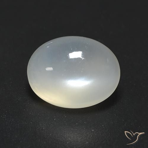 1.65ct Natürlicher Durchscheinendes Weiß Mondstein, Oval, Transparent