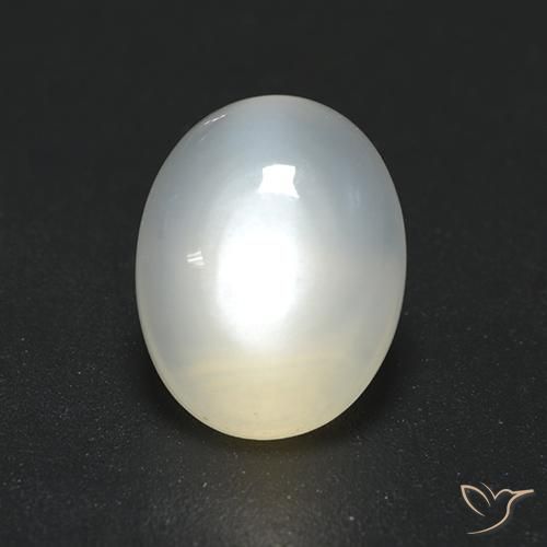 9,17 ctw natürlicher Durchscheinendes Weiß Mondstein, Oval, Transparent