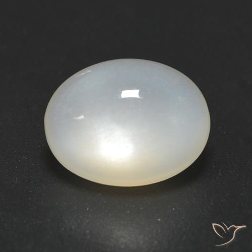 1.70ct Natürlicher Durchscheinendes Weiß Mondstein, Oval, Lichtdurchlässig
