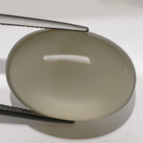 9,17 ctw natürlicher Creme Mondstein, Oval Schliff, Transparent