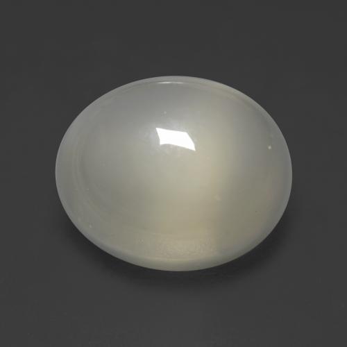 4,22 ctw natürlicher grauer Mondstein, Oval Schliff, Transparent