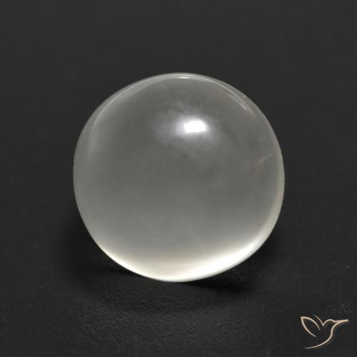 2.27ct Natürlicher Warmweiß Mondstein, Runden, Transparent