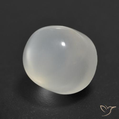 9,17 ctw natürlicher Durchscheinendes Weiß Mondstein, Rund Schliff, Transparent