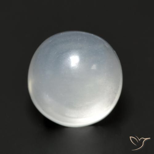 1,77 ctw natürlicher weißer Mondstein, Rundschliff, Transparent