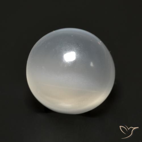 1.96ct Natürlicher Durchscheinendes Weiß Mondstein, Runden, Lichtdurchlässig