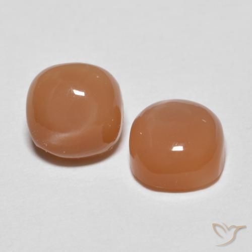 2.14 ct natürliche Mittelorange Mondstein-Edelsteine, Kissen, Lichtundurchlässig