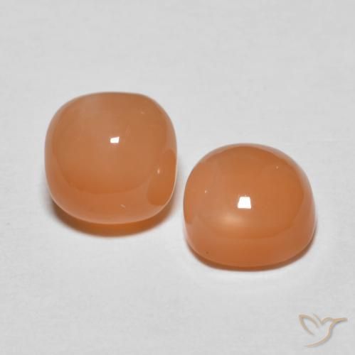 2.17 ct natürliche hellorange Mondstein-Edelsteine, Kissen, Lichtdurchlässig
