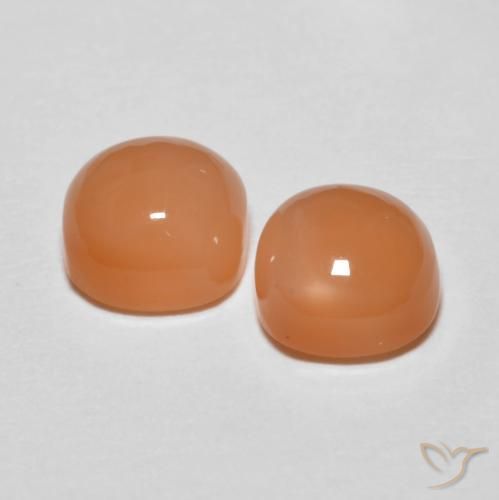 2.17 ct natürliche hellorange Mondstein-Edelsteine, Kissen, Lichtdurchlässig