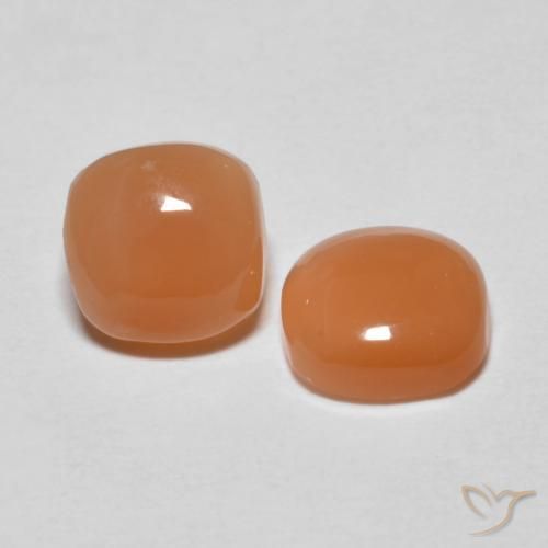 1.58 ct natürliche hellorange Mondstein-Edelsteine, Kissen, Lichtdurchlässig