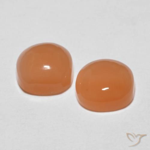 1.82 ct natürliche Helles rötliches Orange Mondstein-Edelsteine, Kissen, Lichtdurchlässig