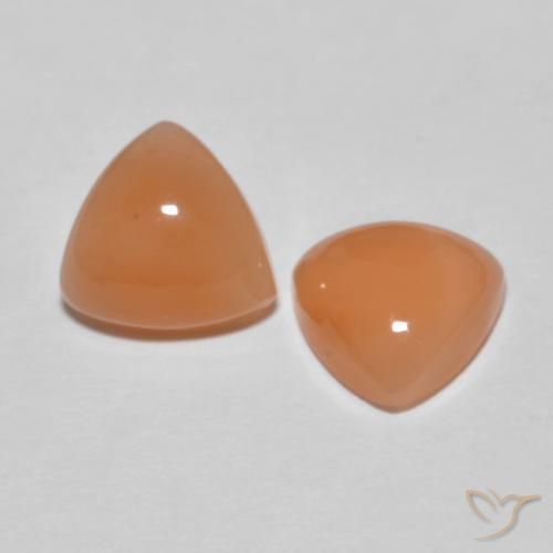 3.12 ct natürliche hellorange Mondstein-Edelsteine, Trillion, Lichtdurchlässig