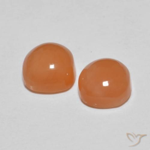 2.15 ct natürliche hellorange Mondstein-Edelsteine, Kissen, Lichtdurchlässig
