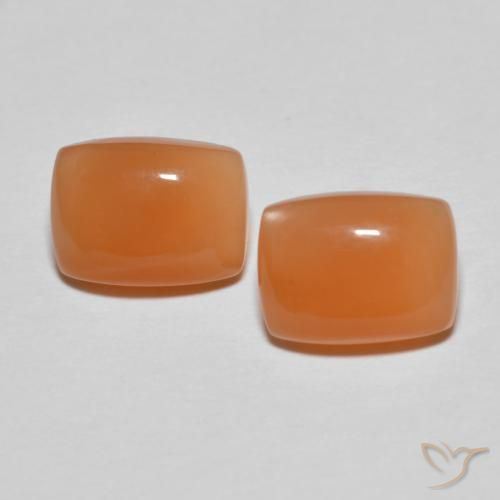 2.77 ct natürliche Mittelorange Mondstein-Edelsteine, Kissen, Lichtdurchlässig