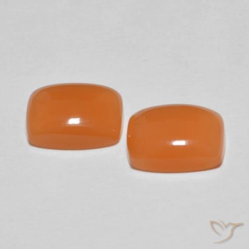 2.77 ct natürliche Mittelorange Mondstein-Edelsteine, Kissen, Lichtdurchlässig