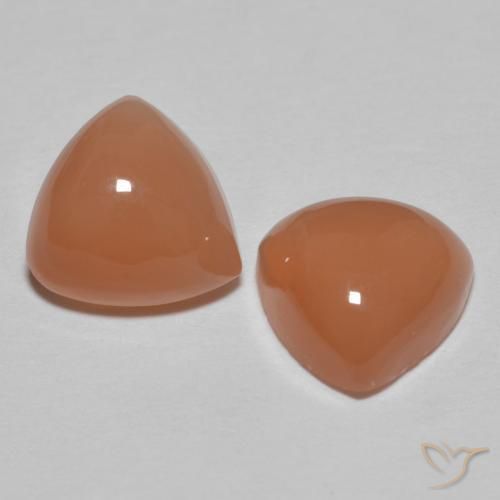 3.61 ct natürliche Apfelwein Mondstein-Edelsteine, Trillion, Lichtdurchlässig